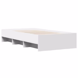 vidaXL Bed Frame Bed Base Bedstead White 90x190 cm Single Engineered Wood