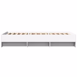 vidaXL Bed Frame Bed Base Bedstead White 90x190 cm Single Engineered Wood - Additional view 5