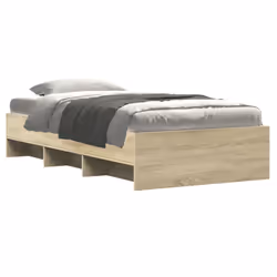 vidaXL Bed Frame Bed Base Bedstead Sonoma Oak 90x190 cm Single Engineered Wood - Additional view 2