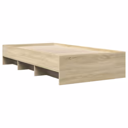 vidaXL Bed Frame Bed Base Bedstead Sonoma Oak 90x190 cm Single Engineered Wood - Additional view 6