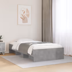 vidaXL Bed Frame Home Bed Base Concrete Grey 90x190 cm Single Engineered Wood