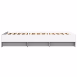 vidaXL Bed Frame Home Bed Base White 75x190 cm Small Single Engineered Wood - Additional view 5