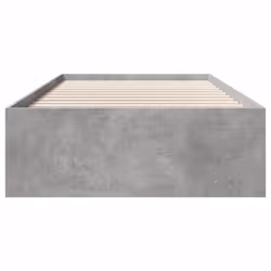 vidaXL Bed Frame Bed Concrete Grey 75x190 cm Small Single Engineered Wood - Additional view 4