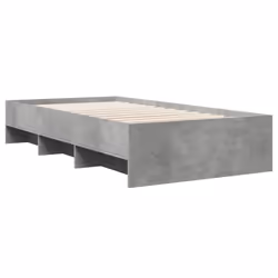 vidaXL Bed Frame Bed Concrete Grey 75x190 cm Small Single Engineered Wood - Additional view 6