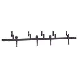 vidaXL Sliding Door Hardware Kit 213,5 cm Steel Black sliding door hardware