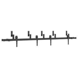 vidaXL Sliding Door Hardware Kit 213,5 cm Steel Black sliding door hardware