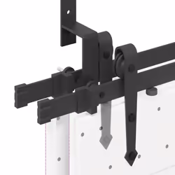 vidaXL Sliding Door Hardware Kit 213,5 cm Steel Black sliding door hardware - Additional view 10