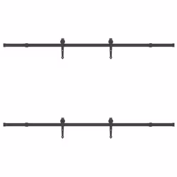 vidaXL Sliding Door Hardware Kit 213,5 cm Steel Black sliding door hardware - Additional view 5