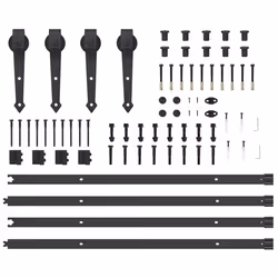 vidaXL Sliding Door Hardware Kit 213,5 cm Steel Black sliding door hardware - Additional view 7