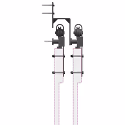 vidaXL Sliding Door Hardware Kit 213,5 cm Steel Black sliding door hardware - Additional view 8