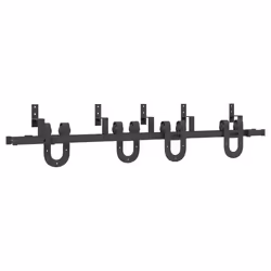 vidaXL Sliding Door Hardware Kit 183 cm Steel Black sliding door hardware - 183 cm/ 4 pcs
