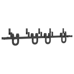 vidaXL Sliding Door Hardware Kit 183 cm Steel Black sliding door hardware - 183 cm/ 4 pcs