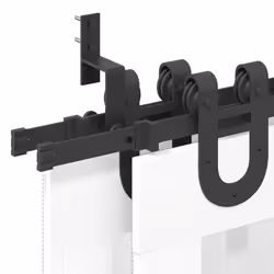 vidaXL Sliding Door Hardware Kit 183 cm Steel Black sliding door hardware - 183 cm/ 4 pcs - Additional view 10