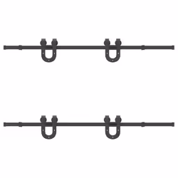 vidaXL Sliding Door Hardware Kit 183 cm Steel Black sliding door hardware - 183 cm/ 4 pcs - Additional view 5