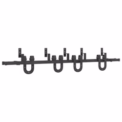 vidaXL Sliding Door Hardware Kit 183 cm Steel Black sliding door hardware - 200 cm/ 4 pcs