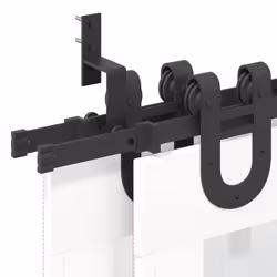 vidaXL Sliding Door Hardware Kit 183 cm Steel Black sliding door hardware - 200 cm/ 4 pcs - Additional view 10