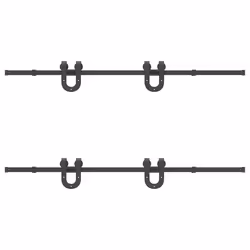 vidaXL Sliding Door Hardware Kit 183 cm Steel Black sliding door hardware - 200 cm/ 4 pcs - Additional view 5