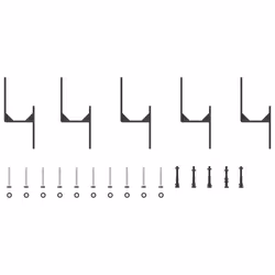 vidaXL Sliding Door Hardware Kit 183 cm Steel Black sliding door hardware - 200 cm/ 4 pcs - Additional view 6