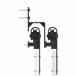 vidaXL Sliding Door Hardware Kit 183 cm Steel Black sliding door hardware - 200 cm/ 4 pcs - Additional view 8