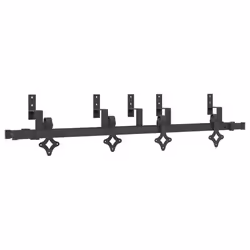 vidaXL Sliding Door Hardware Kit Interior Door Barn Door Track Steel Black - 152.5 cm/ 4 pcs