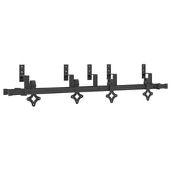 vidaXL Sliding Door Hardware Kit Interior Door Barn Door Track Steel Black - 152.5 cm/ 4 pcs