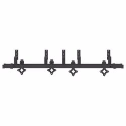 vidaXL Sliding Door Hardware Kit Interior Door Barn Door Track Steel Black - 152.5 cm/ 4 pcs - Additional view 4
