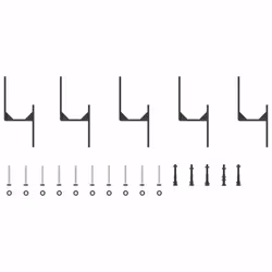vidaXL Sliding Door Hardware Kit Interior Door Barn Door Track Steel Black - 152.5 cm/ 4 pcs - Additional view 6