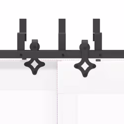 vidaXL Sliding Door Hardware Kit Interior Door Barn Door Track Steel Black - 152.5 cm/ 4 pcs - Additional view 9