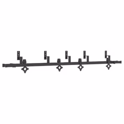 vidaXL Sliding Door Hardware Kit Interior Door Barn Door Track Steel Black - 213.5 cm/ 4 pcs