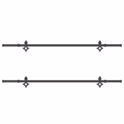 vidaXL Sliding Door Hardware Kit Interior Door Barn Door Track Steel Black - 213.5 cm/ 4 pcs - Additional view 5