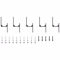 vidaXL Sliding Door Hardware Kit Interior Door Barn Door Track Steel Black - 213.5 cm/ 4 pcs - Additional view 6