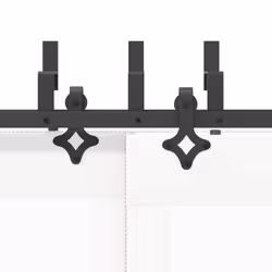 vidaXL Sliding Door Hardware Kit Interior Door Barn Door Track Steel Black - 213.5 cm/ 4 pcs - Additional view 9