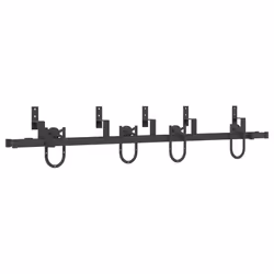 vidaXL Sliding Door Hardware Kit 200 cm Steel Black sliding door hardware - 183 cm/ 4 pcs