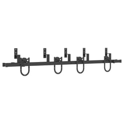 vidaXL Sliding Door Hardware Kit 200 cm Steel Black sliding door hardware - 183 cm/ 4 pcs