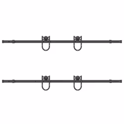 vidaXL Sliding Door Hardware Kit 200 cm Steel Black sliding door hardware - 183 cm/ 4 pcs - Additional view 5