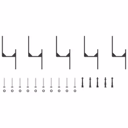 vidaXL Sliding Door Hardware Kit 200 cm Steel Black sliding door hardware - 183 cm/ 4 pcs - Additional view 6