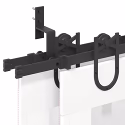 vidaXL Sliding Door Hardware Kit 200 cm Steel Black sliding door hardware - 200 cm/ 4 pcs - Additional view 10
