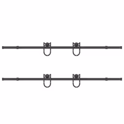 vidaXL Sliding Door Hardware Kit 200 cm Steel Black sliding door hardware - 200 cm/ 4 pcs - Additional view 5