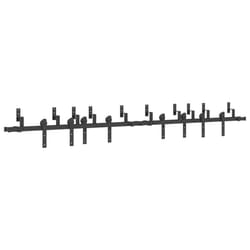 vidaXL Sliding Door Hardware Kit 213,5 cm Steel Black sliding door hardware - 152.5 cm/ 8 pcs