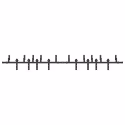 vidaXL Sliding Door Hardware Kit 213,5 cm Steel Black sliding door hardware - 152.5 cm/ 8 pcs - Additional view 4