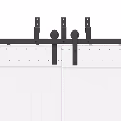 vidaXL Sliding Door Hardware Kit 213,5 cm Steel Black sliding door hardware - 152.5 cm/ 8 pcs - Additional view 9