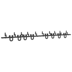 vidaXL Sliding Door Hardware Kit 183 cm Steel Black sliding door hardware - 183 cm/ 8 pcs