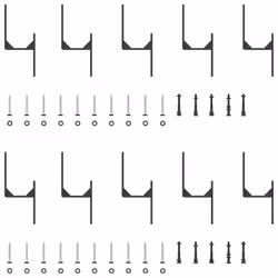 vidaXL Sliding Door Hardware Kit 183 cm Steel Black sliding door hardware - 183 cm/ 8 pcs - Additional view 6