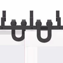vidaXL Sliding Door Hardware Kit 183 cm Steel Black sliding door hardware - 183 cm/ 8 pcs - Additional view 9