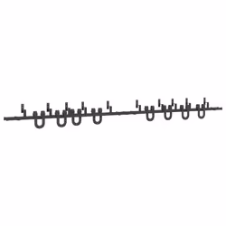 vidaXL Sliding Door Hardware Kit 183 cm Steel Black sliding door hardware - 200 cm/ 8 pcs