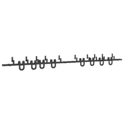 vidaXL Sliding Door Hardware Kit 183 cm Steel Black sliding door hardware - 200 cm/ 8 pcs