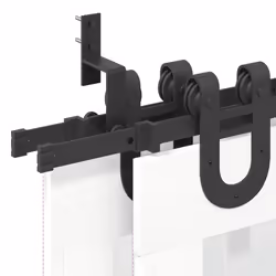 vidaXL Sliding Door Hardware Kit 183 cm Steel Black sliding door hardware - 200 cm/ 8 pcs - Additional view 10