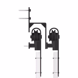 vidaXL Sliding Door Hardware Kit 183 cm Steel Black sliding door hardware - 200 cm/ 8 pcs - Additional view 8