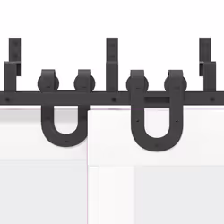 vidaXL Sliding Door Hardware Kit 183 cm Steel Black sliding door hardware - 200 cm/ 8 pcs - Additional view 9