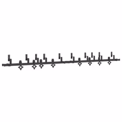 vidaXL Sliding Door Hardware Kit Interior Door Barn Door Track Steel Black - 152.5 cm/ 8 pcs